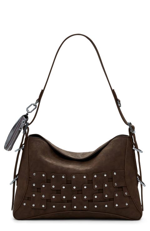 Faux Leather Shoulder Bag