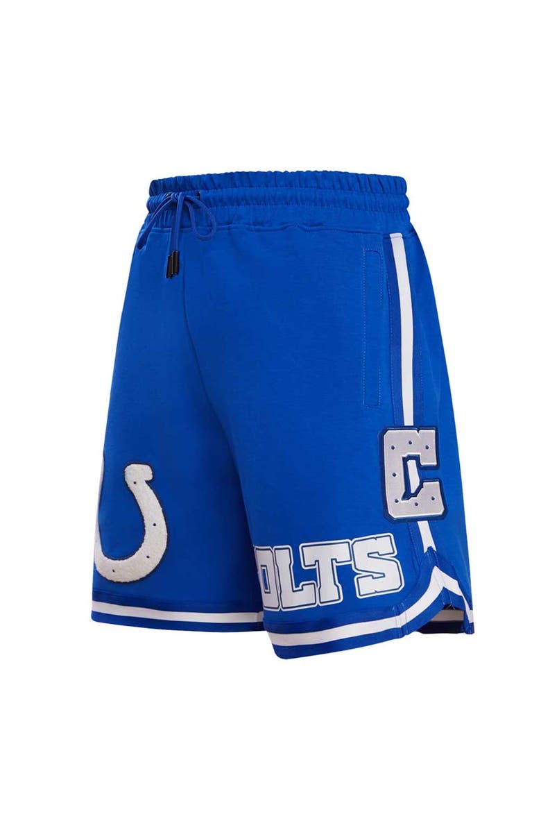 PRO STANDARD Men's Pro Standard Royal Indianapolis Colts Classic Chenille Shorts, Alternate, color, 