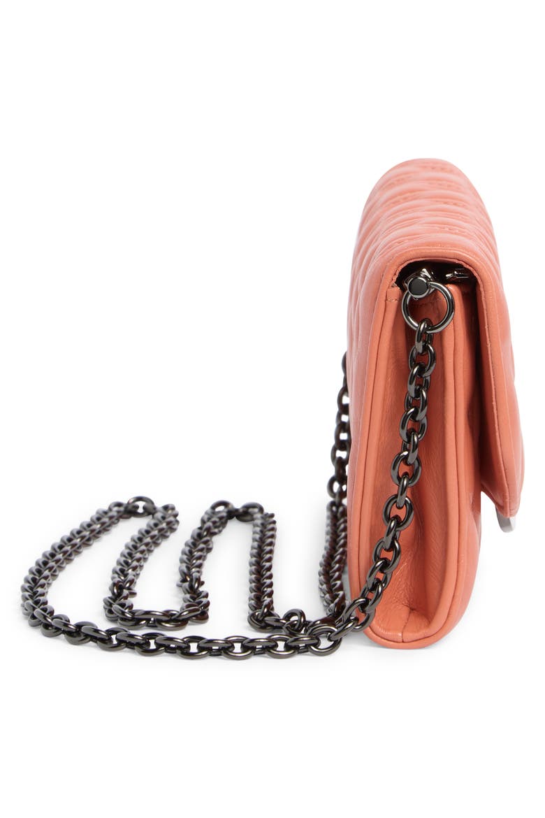 Brio Quilted Leather Wallet on a Chain, Alternate, color, BLUSH