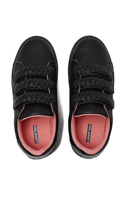 Lands' End Kids Easy On Sneakers In Black/pink