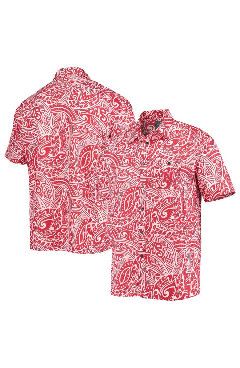 COLOSSEUM Men's Colosseum Scarlet Nebraska Huskers Make Like a Tree Camp Button-Up Shirt, Main, color, 