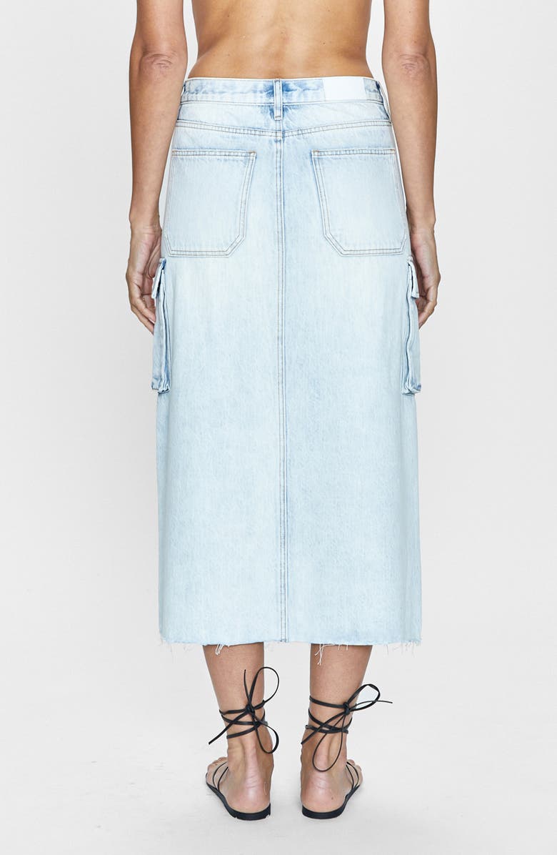 Pistola Mckayla Cargo Demin Midi Skirt, Alternate, color,