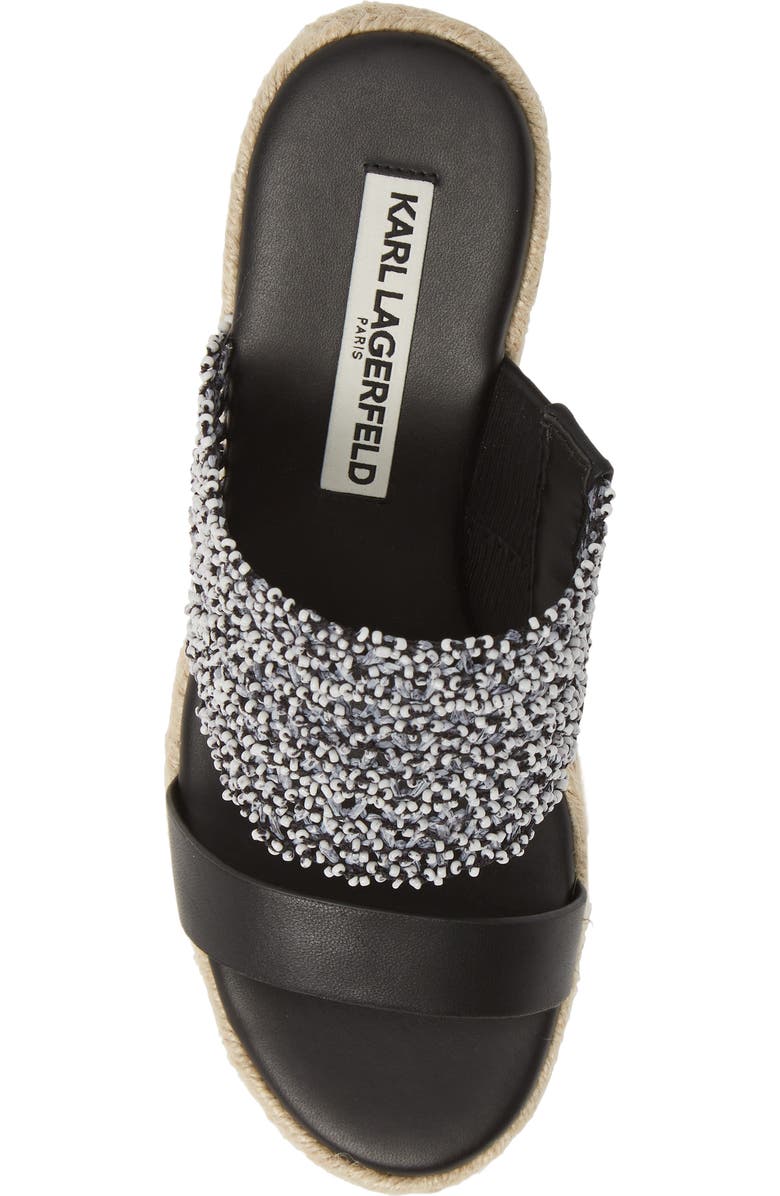 KARL LAGERFELD PARIS Celie Espadrille Wedge Slide Sandal, Alternate, color,