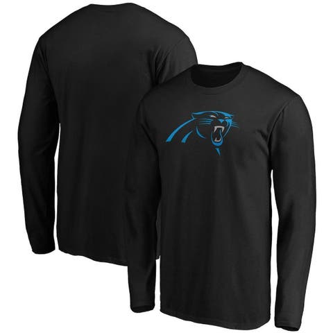Men's Fanatics Branded Black Carolina Panthers Big & Tall Primary Team Logo Long Sleeve T-Shirt