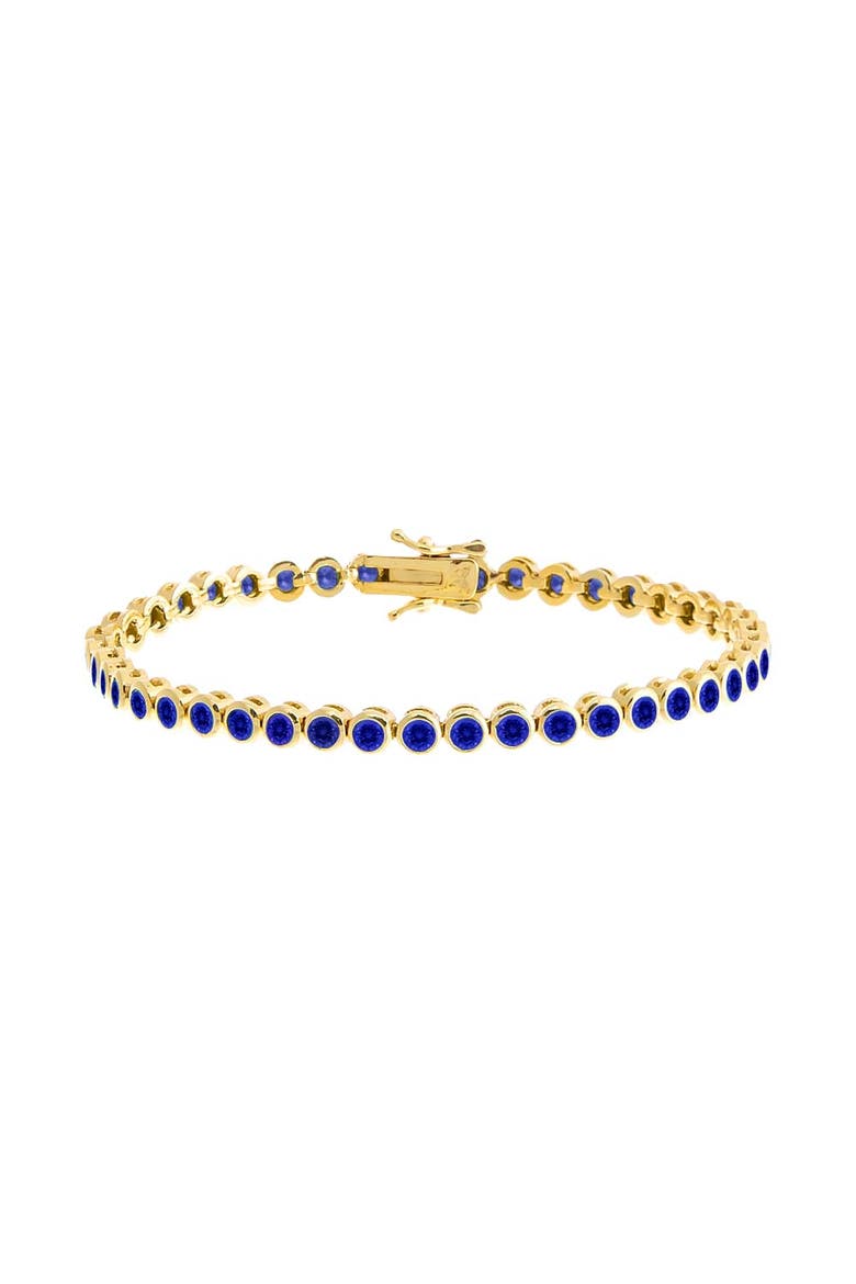 Colored Bezel Tennis Bracelet, Main, color, Blue