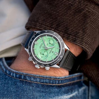 The Apex Prism Chronograph Leather Strap Watch, 42mm