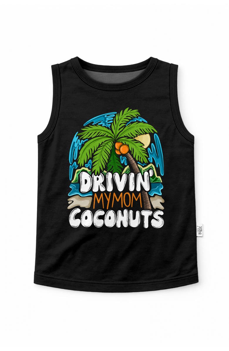 Fletch Drivin' My Mom Coconuts Tank, Main, color, Black