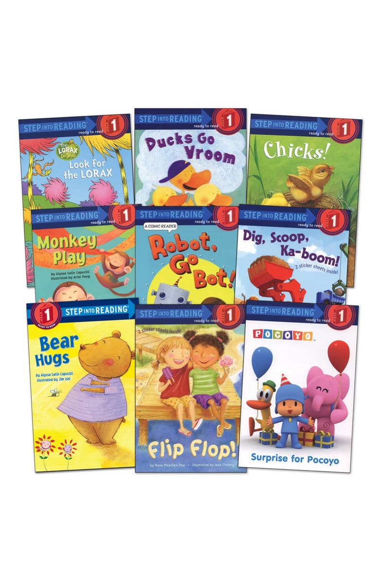 Kaplan Early Learning Company Step Into Reading Book Set - Level 1 - Set of 9, Main, color, Multicolored