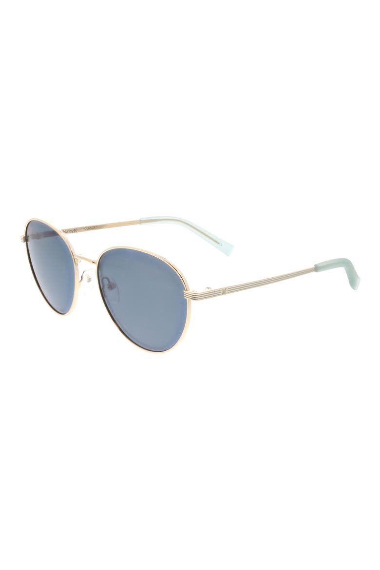 59mm Polarized Round Sunglasses, Alternate, color, LIGHT GOLD