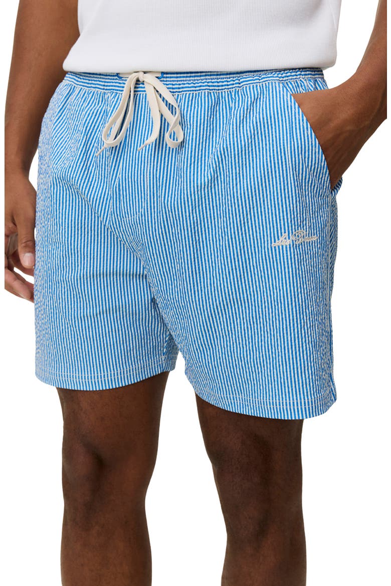 Stripe Seersucker Swim Shorts, Alternate, color, PALACE BLUE