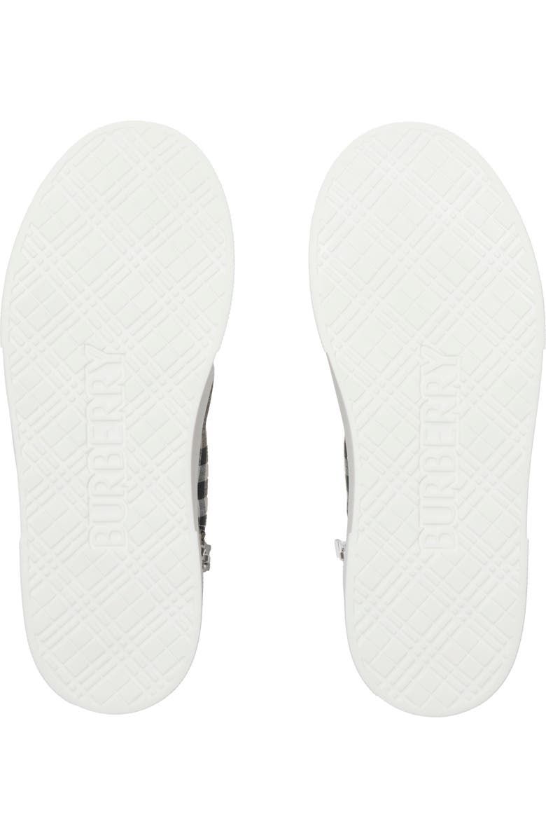 Burberry Check Cotton High-top Sneakers, Alternate, color, Sand Beige
