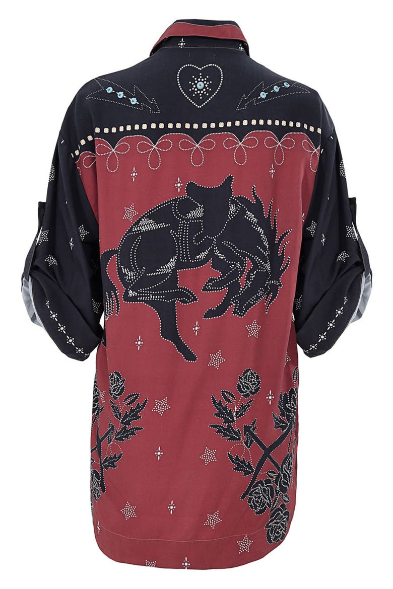 Chrissy Bowly Cover-Up Shirt, Alternate, color, BLACK