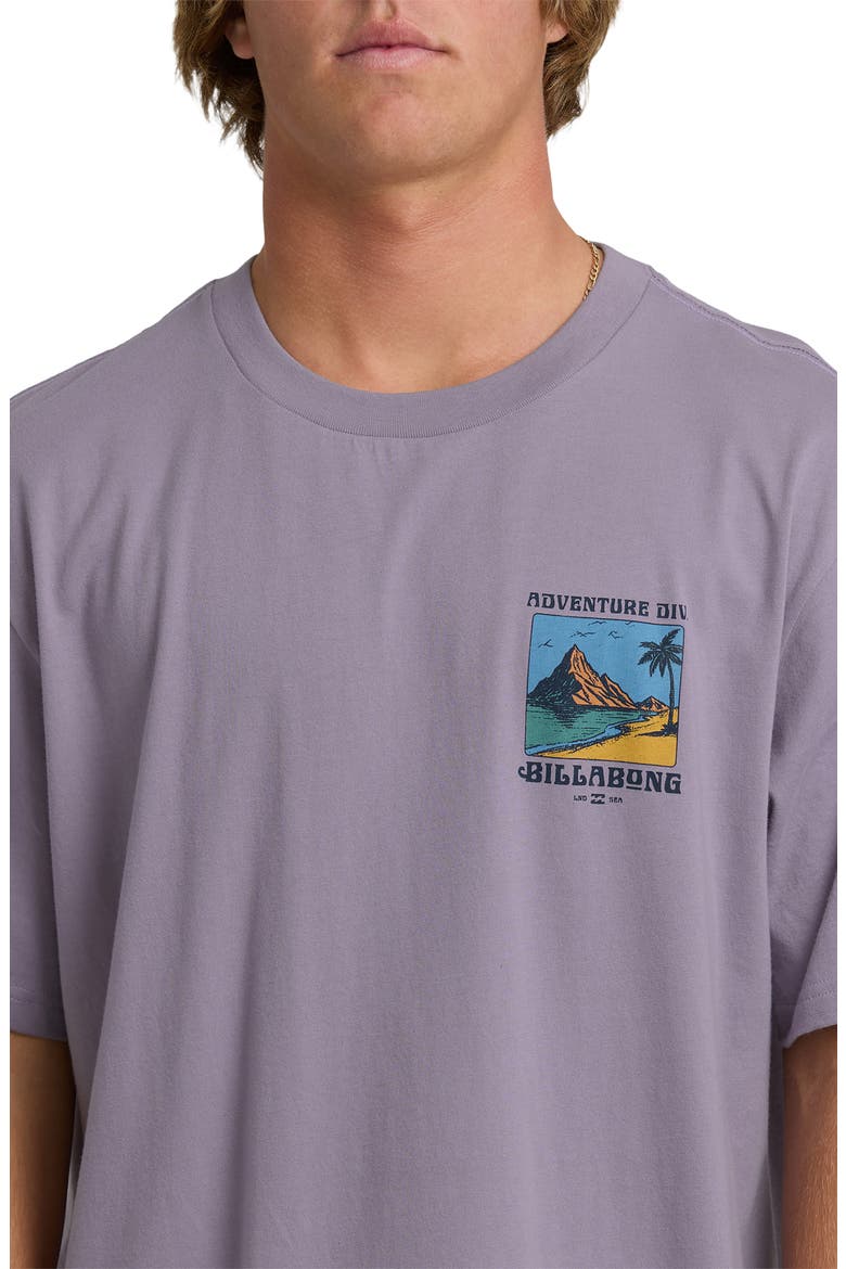Post Cards A/Div Graphic T-Shirt, Alternate, color, PURPLE ASH