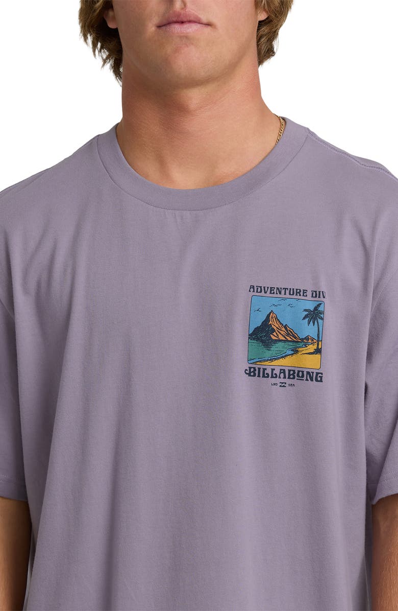 Billabong Post Cards A/Div Graphic T-Shirt, Alternate, color, Purple Ash