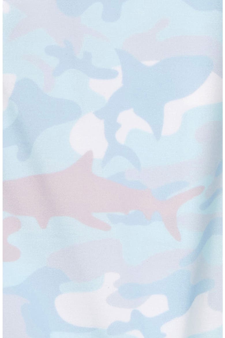 Kai Camouflage Long Sleeve One-Piece Rashguard Swimsuit, Alternate, color, BLUE