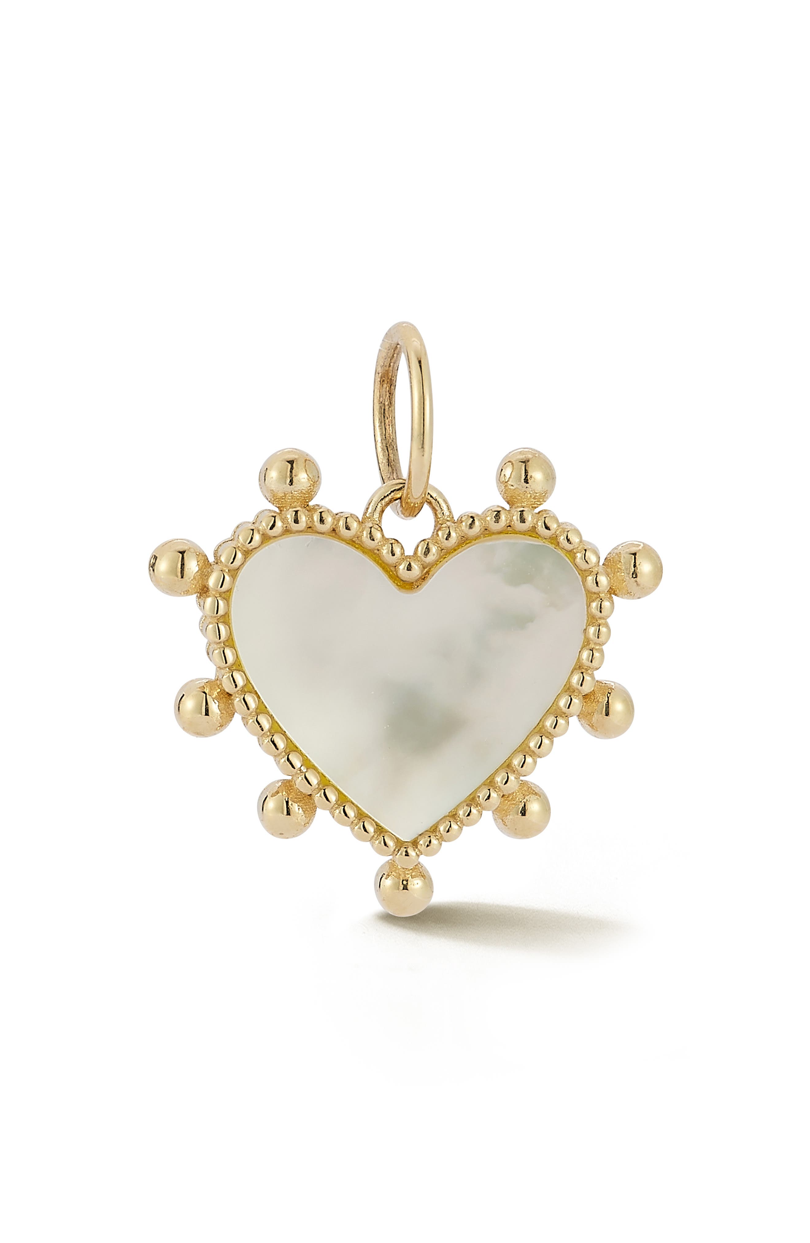 Ember Fine Jewelry 14K Gold Mother-of-Pearl Heart Charm Pendant