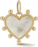 Ember Fine Jewelry 14K Gold Mother-of-Pearl Heart Charm Pendant