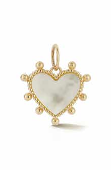 Ember Fine Jewelry 14K Gold Mother-of-Pearl Heart Charm Pendant