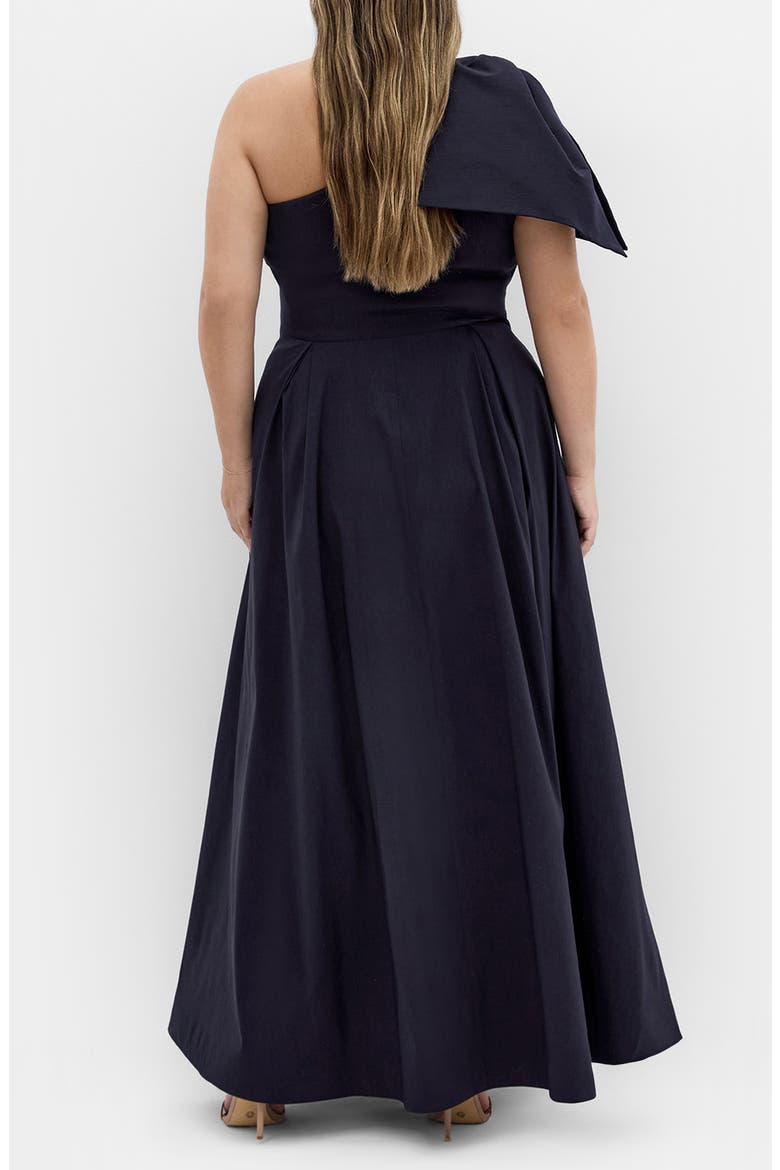 Captivated One Shoulder Maxi Dress, Alternate, color, NAVY