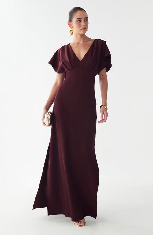 Bwldr Aura Maxi Dress In Burgundy