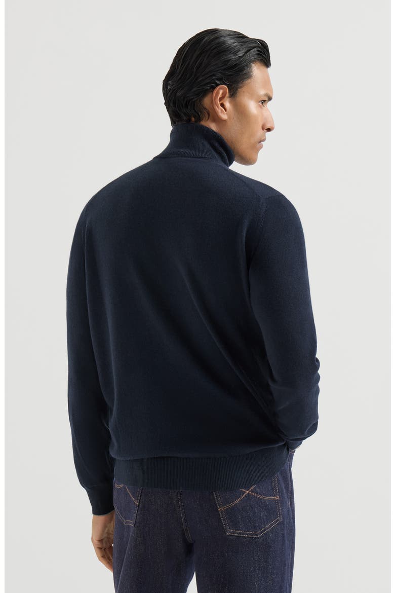 Cashmere turtleneck sweater, Alternate, color, Navy Blue