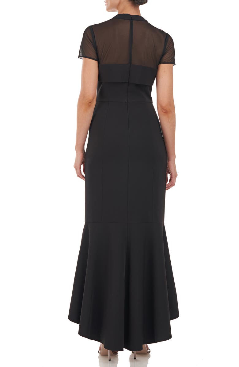 JS Collections Kylie Illusion Yoke Bow High-Low Gown, Alternate, color, 