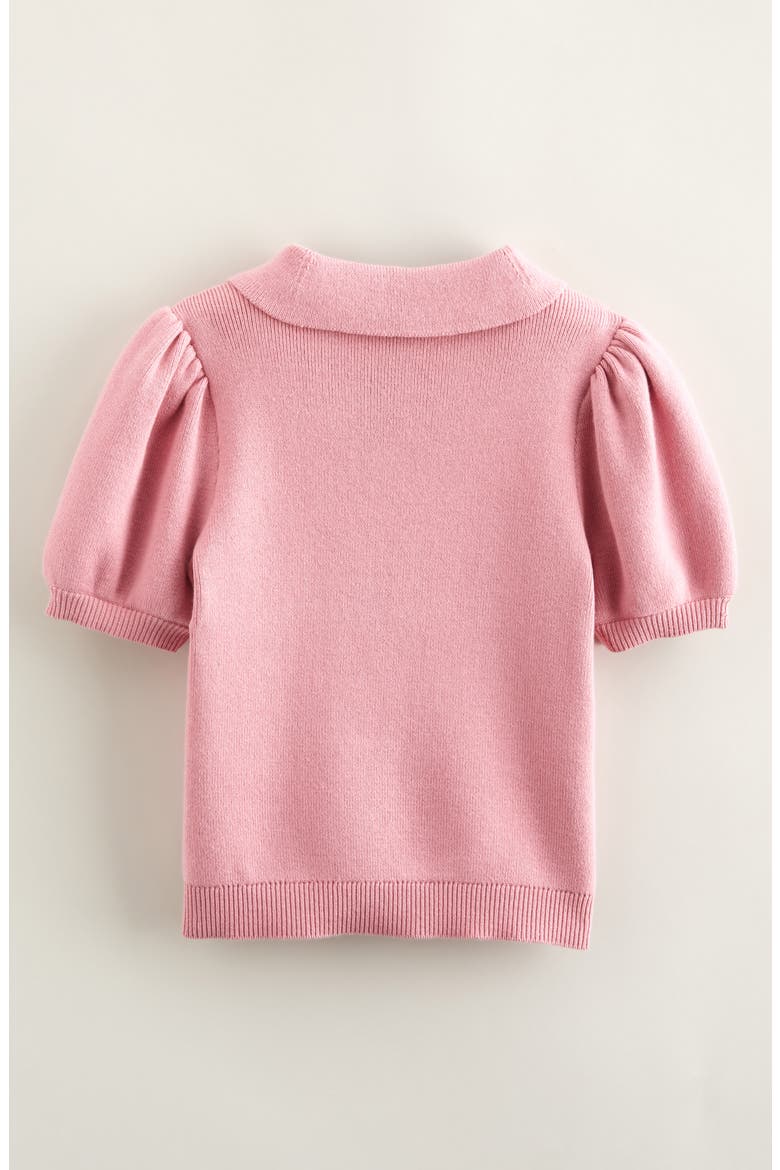 Kids' Puff Sleeve Sweater, Alternate, color, PINK PRINCE