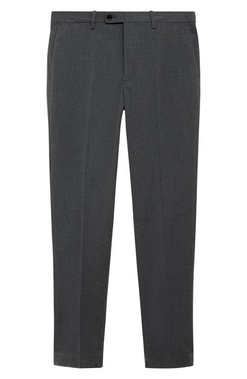 Mango Microstructured Tailored Pants In Grey