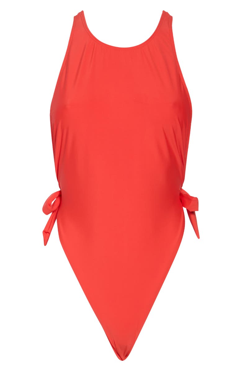 VYB High Neck Open Side One-Piece Swimsuit, Alternate, color,