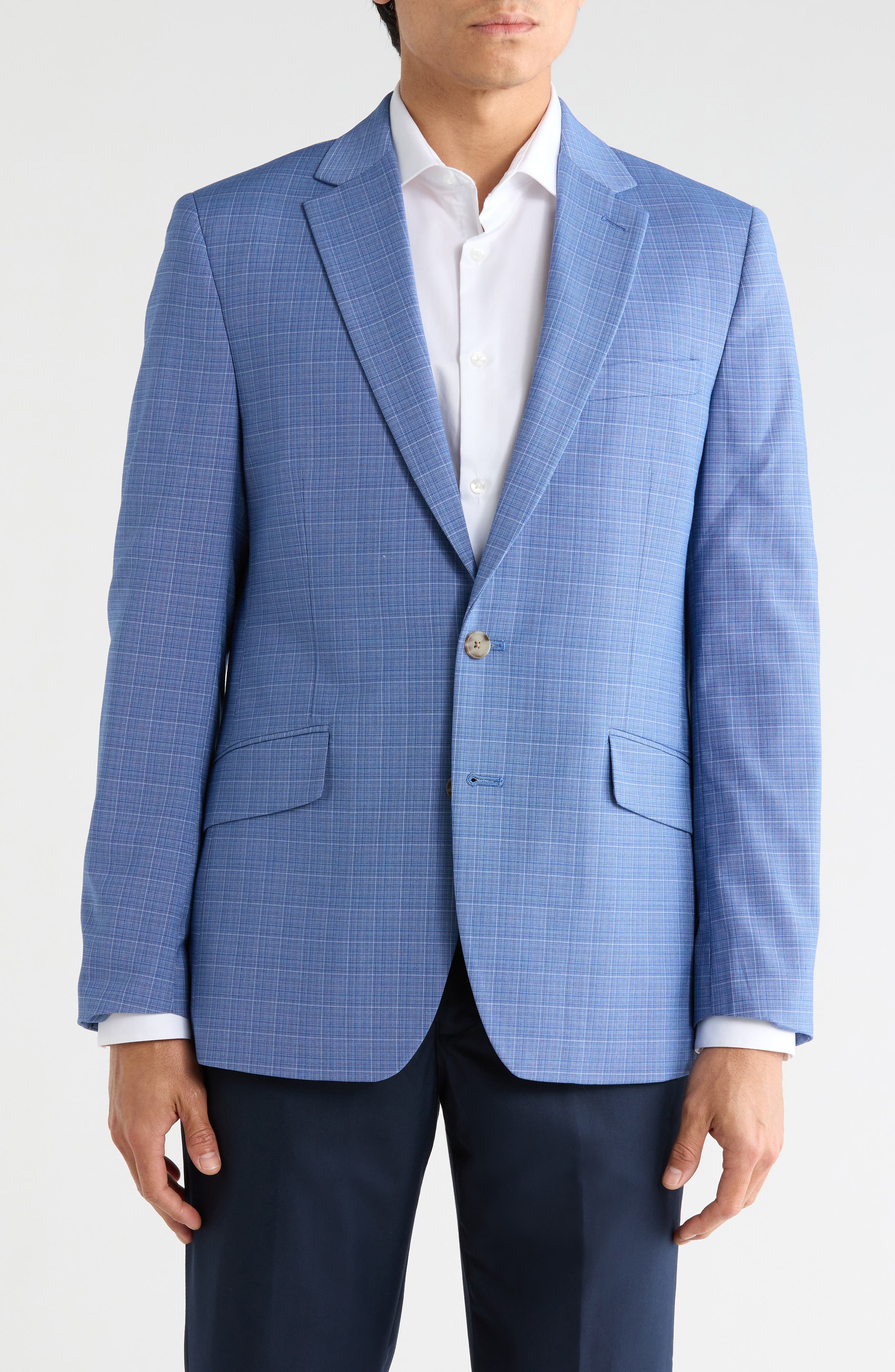 Plaid Two-Button Sport Coat