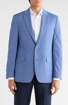 Plaid Two-Button Sport Coat