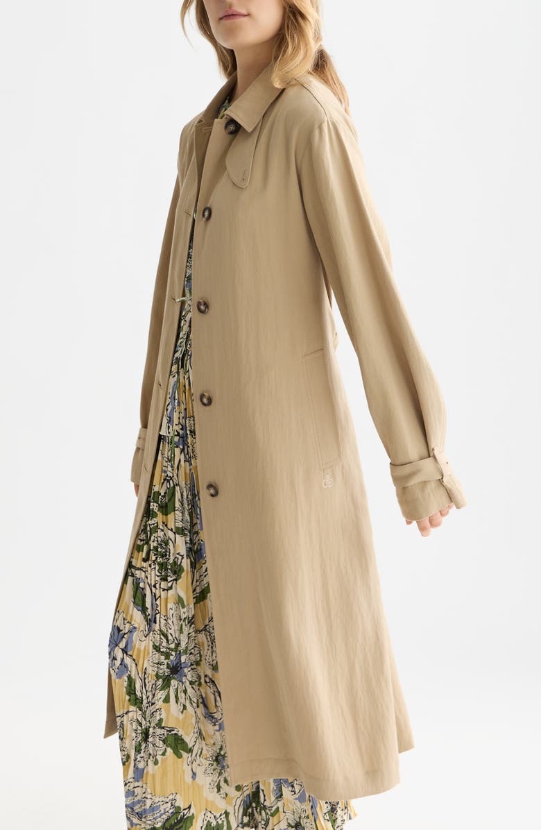 Scotch & Soda Flowy Trench Coat, Alternate, color, Travertine