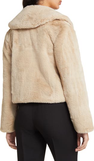 ムートン・ファーコート GENERAL IDEA Two-way zipper boucle fur jacket IVORY WBD4L075 Open Edit Zip Front Faux Fur Jacket | Nordstrom