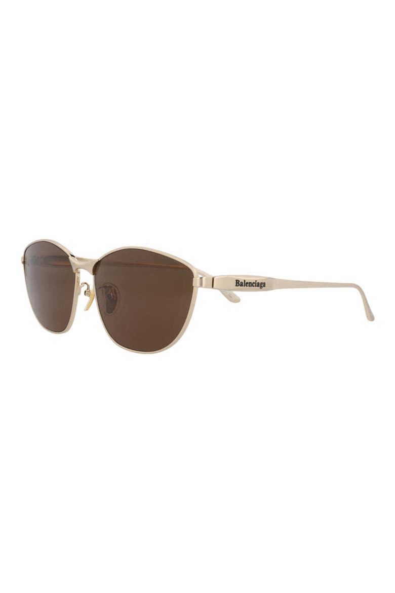 Novelty 62mm Cat Eye Sunglasses, Alternate, color, GOLD GOLD BROWN