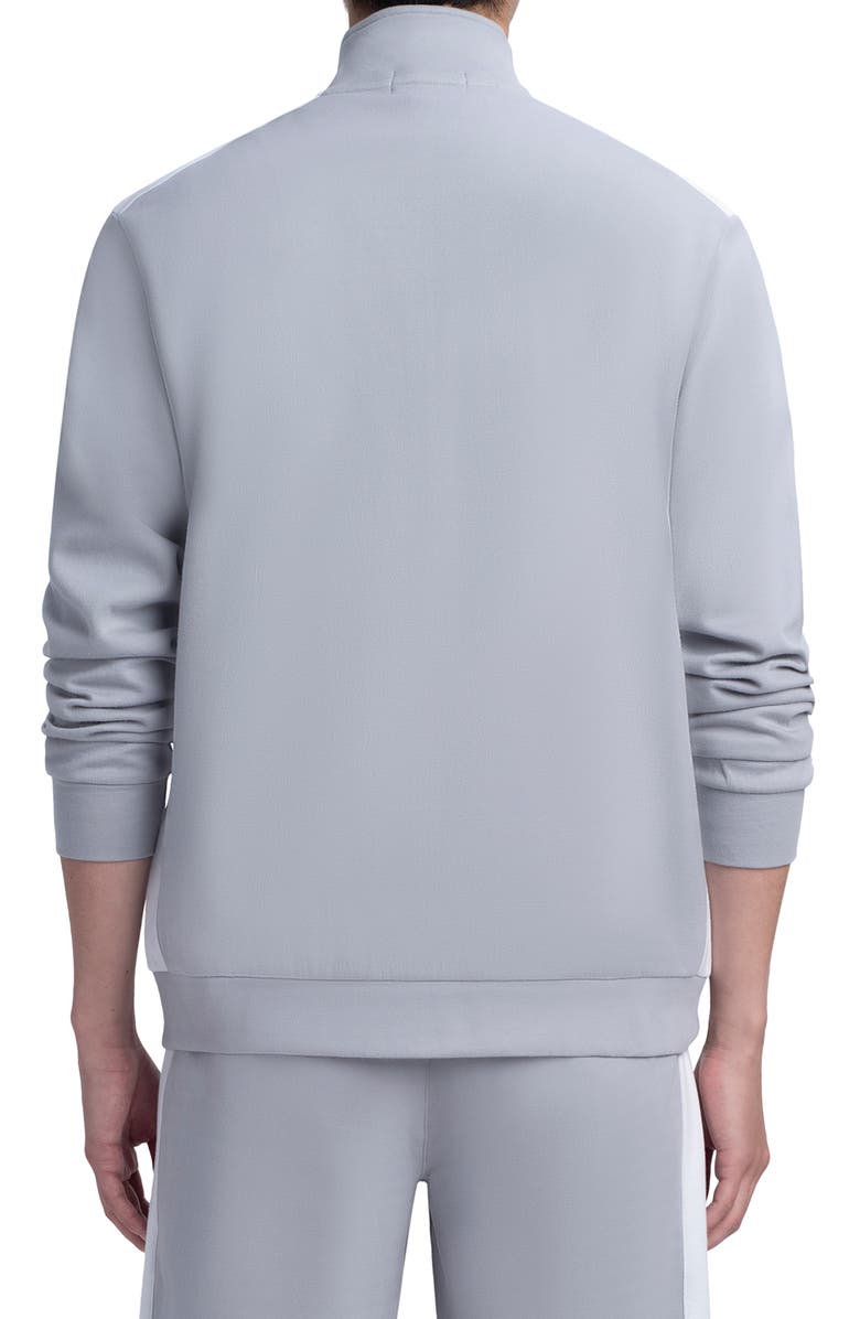Bugatchi Comfort Cotton Blend Full Zip Sweatshirt, Alternate, color, Platinum