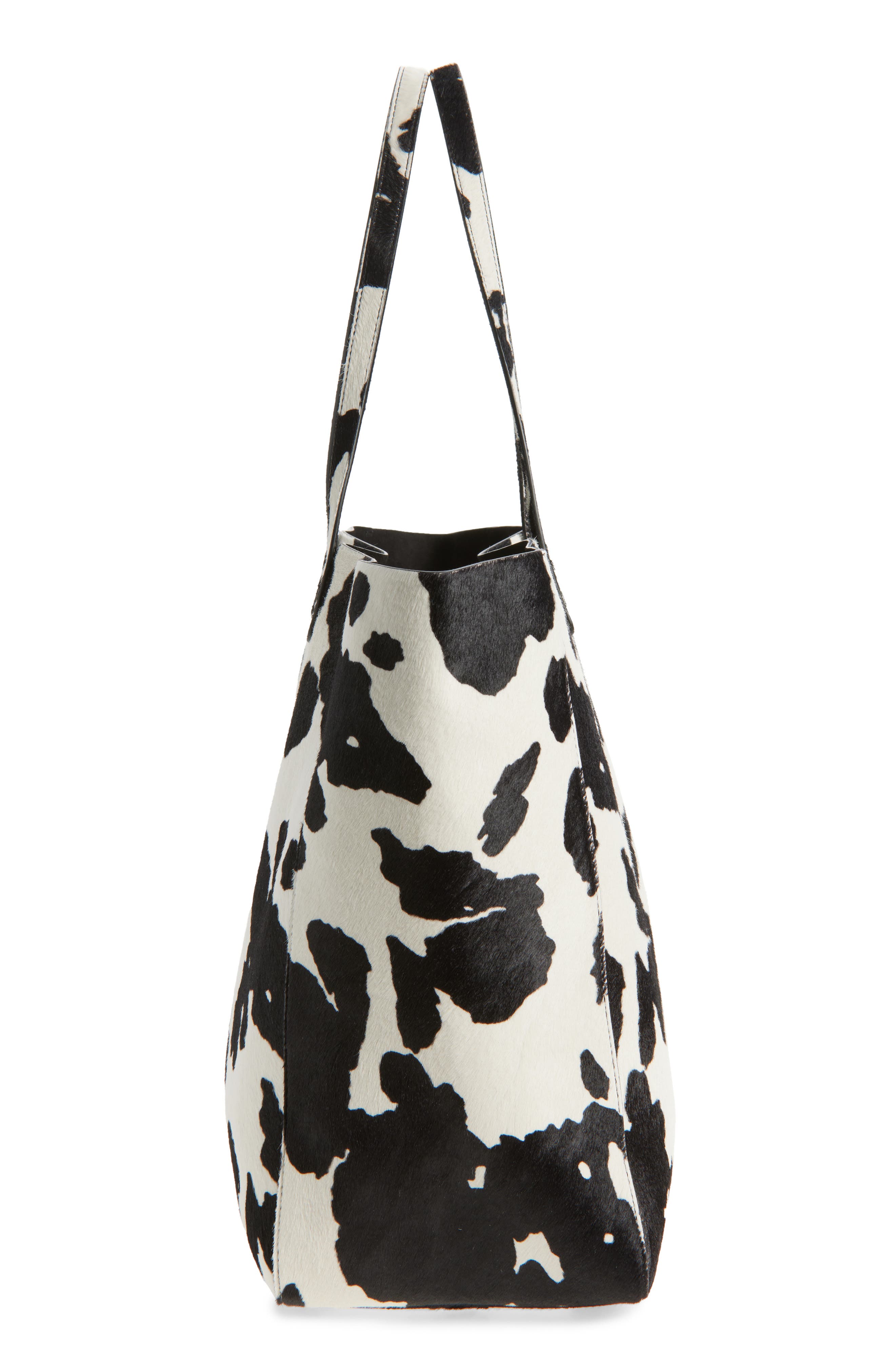 Mansur Gavriel Juno Calf Hair Tote, Alternate, color, Printed Pony Hair