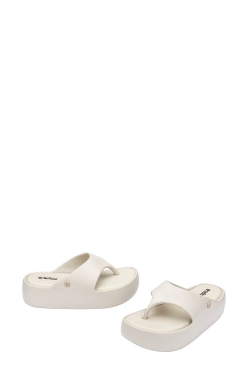 Shop Melissa Free Platform Flip Flop In Beige
