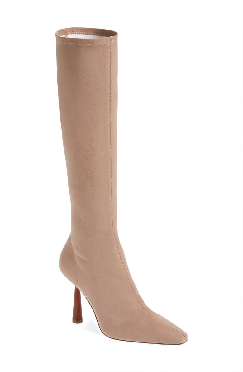 GIA BORGHINI Rosie Stretch Velvet Pointed Toe Tall Boot, Main, color,