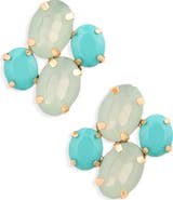 Cara Crystal Cluster Stud Earrings
