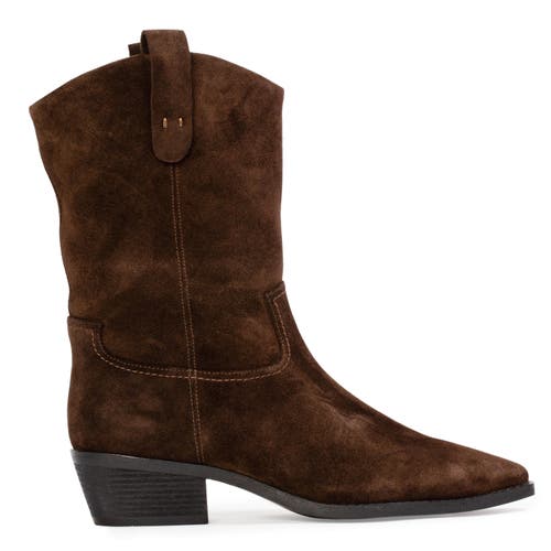 Black Suede Studio Casey 55 Suede Boot In Brown