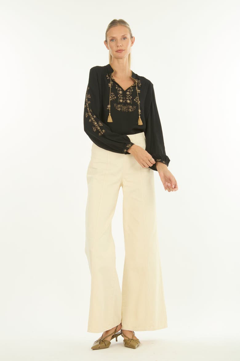 Serah Blouse, Alternate, color, Black