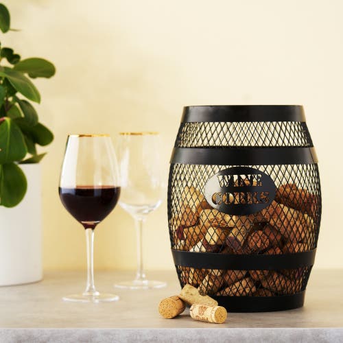 Twine Barrel Cork Holder In Black