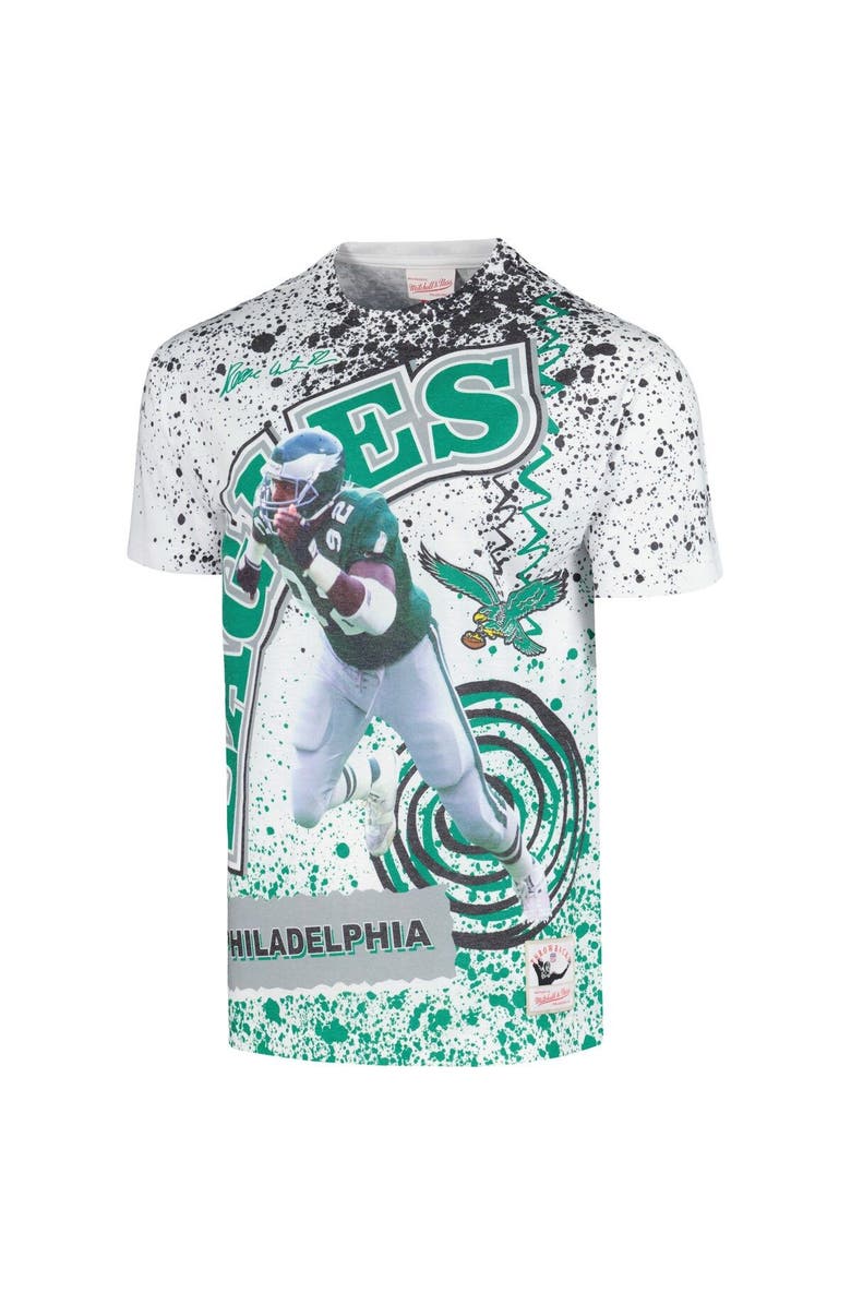 Mitchell & Ness Men's Mitchell & Ness Reggie White White Philadelphia Eagles Retired Player Name & Number Burst T-Shirt, Alternate, color,