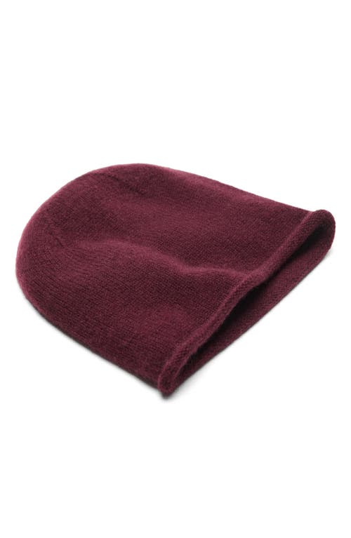Mango Cashmere Beanie In Burgundy