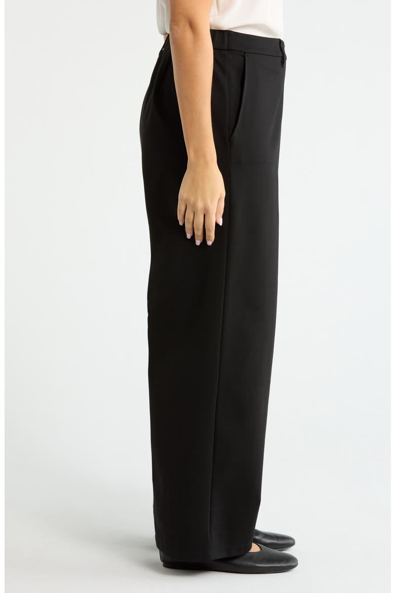 High Waist Wide Leg Pants, Alternate, color, BLACK