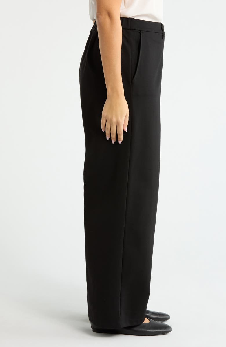 Eileen Fisher High Waist Wide Leg Pants, Alternate, color, Black