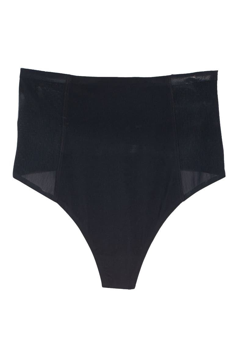 Shape Mesh Thong, Alternate, color, BLACK
