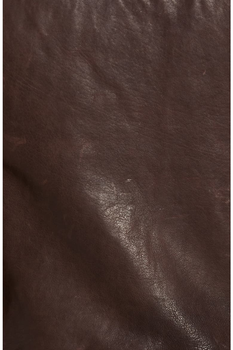 Leather Moto Jacket, Alternate, color, BROWN