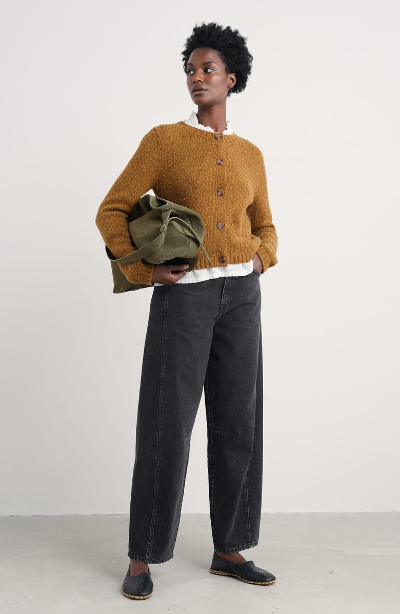 Seasalt Cornwall Dawson Pick Merino Wool Blend Cardigan, Alternate, color, Knit Melange Marshland