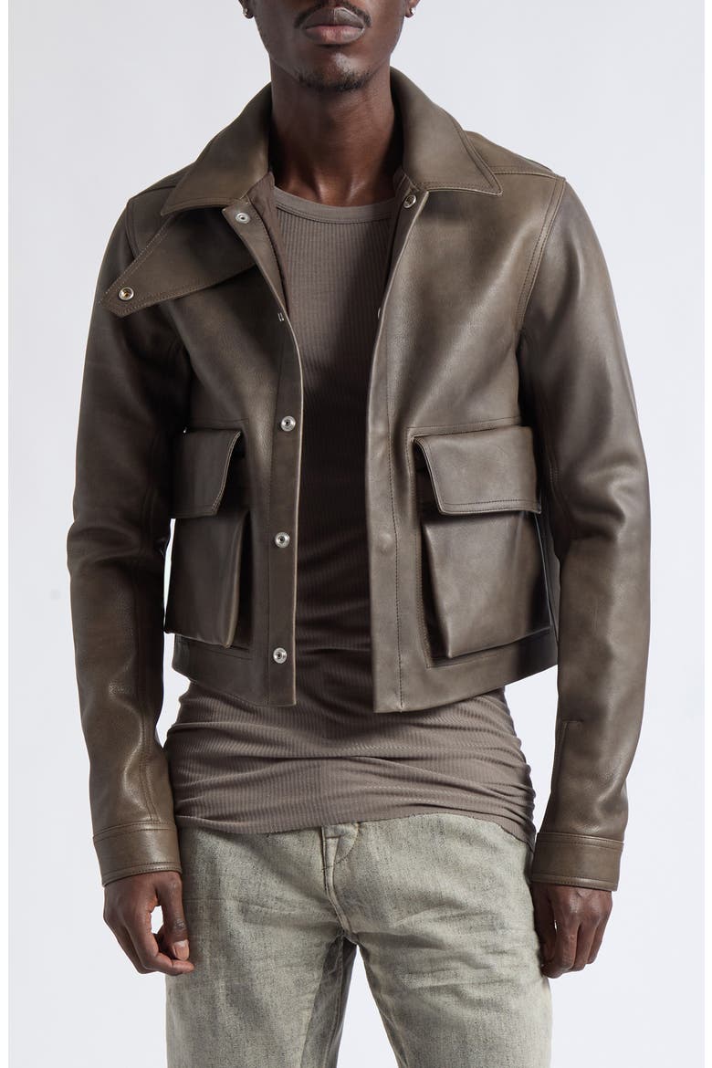 Tower Alice Leather Jacket, Main, color, WASHED BLACK